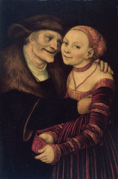 The Ill-Matched Couple by Lucas Cranach the Elder